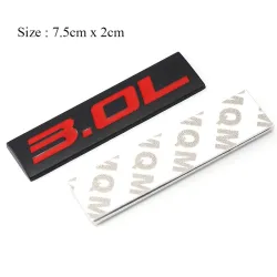 PegatinasMetal car sticker - engine size emblem - 3.0L - 3.8L