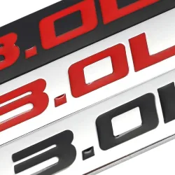 PegatinasMetal car sticker - engine size emblem - 3.0L - 3.8L