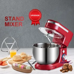 Utensilios para hornear1200W 5L Stainless Steel Bowl 6-speed Kitchen Food Stand Mixer Cream Egg Whisk Whip Dough Kneading Mix...