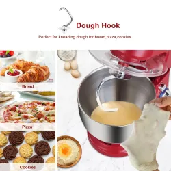Utensilios para hornear1200W 5L Stainless Steel Bowl 6-speed Kitchen Food Stand Mixer Cream Egg Whisk Whip Dough Kneading Mix...