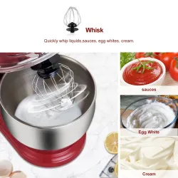 Utensilios para hornear1200W 5L Stainless Steel Bowl 6-speed Kitchen Food Stand Mixer Cream Egg Whisk Whip Dough Kneading Mix...