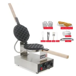 Utensilios para hornearCommercial Electric 110V /220V Non-stick pan egg bubble waffle maker Eggettes puff cake iron maker mac...