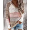 Multicolor hooded sweater - stitching patternHoodies & Jumpers