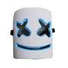 Marshmallow DJ helmet - luminous face mask - with LEDParty