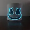 Marshmallow DJ helmet - luminous face mask - with LEDParty