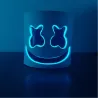 Marshmallow DJ helmet - luminous face mask - with LEDParty