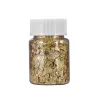 Esmalte de uñasGold leaf flakes - silver confetti - DIY - crafts -  art - one bottle