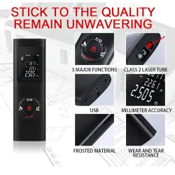 MultimetrosProffessional mini laser rangefinder - 40M / 60m  distance  - hand angle control