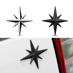 Pegatinas3D star - car / motorcycle sticker - metal emblem