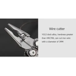 Cuchillos & multitoolsCamping multi tool - pliers / cable wire cutter / folding knife - HRC78K