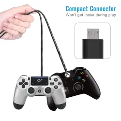 Fast charging cable - data / sync - micro USB / Type-C / ISO - for PS4 / Xbox One Controller - 3mCables