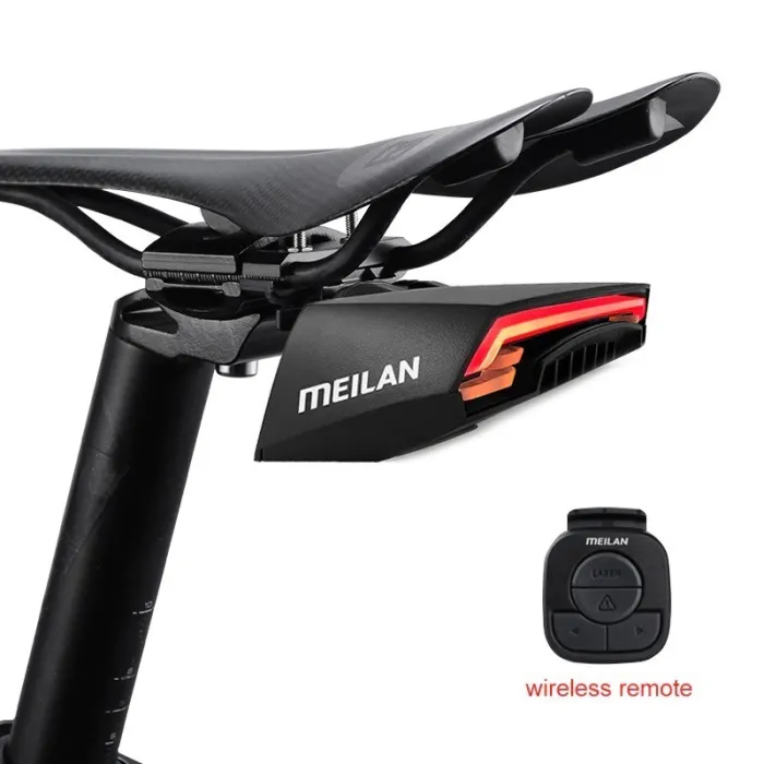 LucesLuz de freno de bicicleta - luz de giro - luz trasera de cola de flash - línea láser