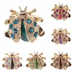 BrochesCrystal ladybird - elegant brooch