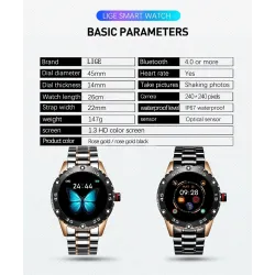RelojesReloj inteligente - reloj electrónico de acero - LED - digital - resistente al agua - frecuencia cardíaca / presión ar...
