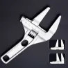 Llave inglesaMulti-function Handle Universal Wrench Large Opening Bathroom Wrench Screw Key Nut Wrench Adjustable Aluminum Al...