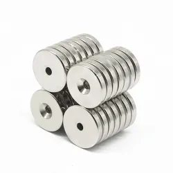 N351~30PCS 50x5-6mm Permanent NdFeB Strong Magnets 50*5 Hole 6mm Round Countersunk Neodymium Magnet 50x5-6 Big Disc Magnet 50...