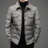 ChaquetasFashionable warm short jacket - down windbreaker - with detachable fur collar