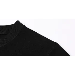Fashionable warm men's sweater - knitted wool - geometric printHoodies & Sweatshirt