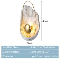 ApliquesModern resin wall lamp - LED - shell shape