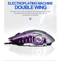 Professional optical gaming mouse - 6 buttons - wired - 3200DPI - LED - silentMouses