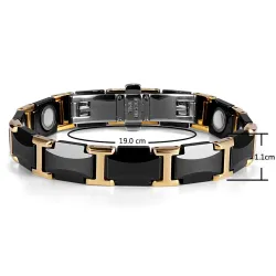 Magnetic bracelet - black ceramic tungsten steel - unisex - radiation protectionScreen Protectors