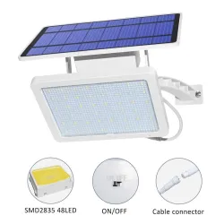 Iluminación solarOutdoor garden wall light - waterproof solar lamp - adjustable - 48 LED