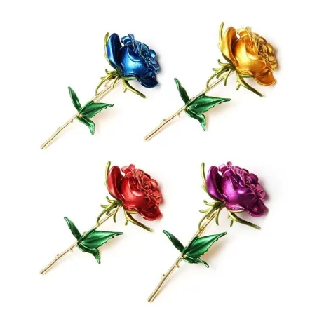 BrochesElegant brooch - enamel rose