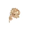 BrochesSmall enamel flower with crystals - vintage brooch