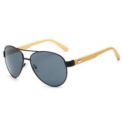 Bamboo & metal - handmade sunglasses - unisexSunglasses