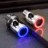Luces de circulación diurna (DRL)Motorcycle / car light bulb - LED - DRL - Angel Eye - blue / pink - H4 - BA20D