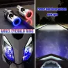 Luces de circulación diurna (DRL)Motorcycle / car light bulb - LED - DRL - Angel Eye - blue / pink - H4 - BA20D