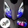 Luces de circulación diurna (DRL)Motorcycle / car light bulb - LED - DRL - Angel Eye - blue / pink - H4 - BA20D