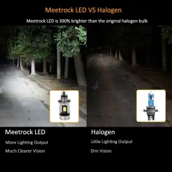 H4Motorcycle light bulb - Angel Eye LED - red / blue - H4 / BA20D