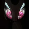 H4Motorcycle light bulb - Angel Eye LED - red / blue - H4 / BA20D