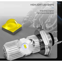 LucesMotorcycle light bulb - LED CREE - H4 - BA20D - DC 9V~85V - 20W 1400LM - 6500K