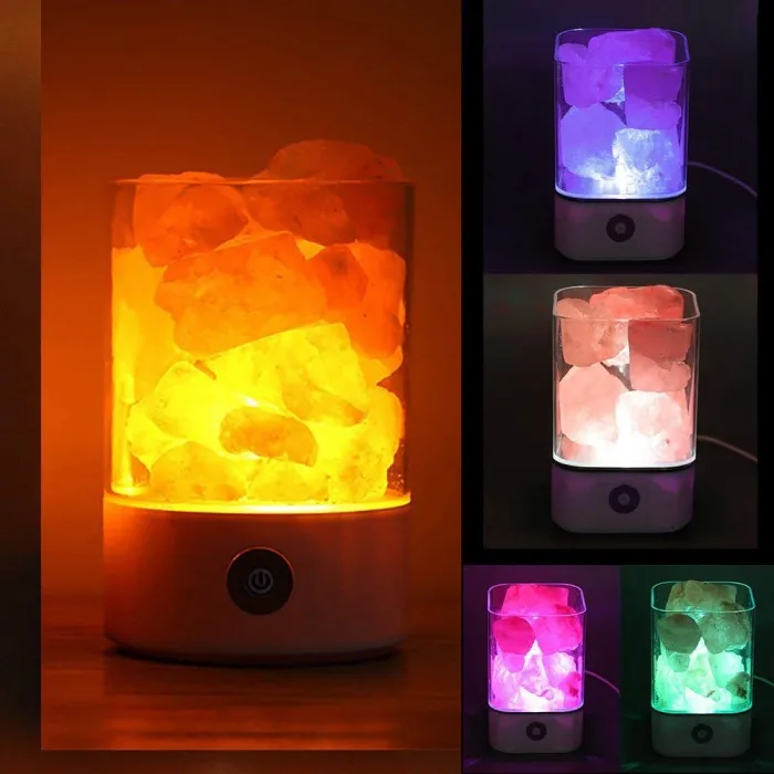 Luces & IluminaciónCrystal salt lamp - negative ion light - USB