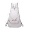 MochilasHigh Quality Backpack for Women 2020 New White Leather Backpack School Bag for Teenage Girls Female Travel Backpack M...