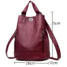 Mochilas2020 Women Leather Backpacks Multifunction Women Vintage Shoulder Bag Ladies Rucksack large capacity Travel Bag Sac a...