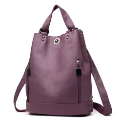 Mochilas2020 Women Leather Backpacks Multifunction Women Vintage Shoulder Bag Ladies Rucksack large capacity Travel Bag Sac a...