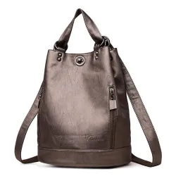 Mochilas2020 Women Leather Backpacks Multifunction Women Vintage Shoulder Bag Ladies Rucksack large capacity Travel Bag Sac a...
