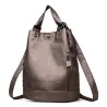 Mochilas2020 Women Leather Backpacks Multifunction Women Vintage Shoulder Bag Ladies Rucksack large capacity Travel Bag Sac a...