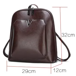 MochilasWomen Vintage Backpack Brand Luxurious Leather Women's Shoulder Bag Large Capacity School Bag For Girl Leisure Backpac