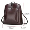 MochilasWomen Vintage Backpack Brand Luxurious Leather Women's Shoulder Bag Large Capacity School Bag For Girl Leisure Backpac