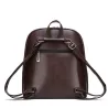 MochilasWomen Vintage Backpack Brand Luxurious Leather Women's Shoulder Bag Large Capacity School Bag For Girl Leisure Backpac