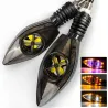 Luces de giro2PCS Super Bright Led Motorcycle Flowing Turn Signal Lights Indicators & DRL Daytime Running Lights 12V For Moto...