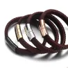 PulserasHebilla magnética - cierre - para pulseras de cordón de cuero - acero inoxidable - bricolaje - 2 piezas