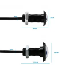 LucesCar / motorcycle lamp - eagle eye - LED - DRL - 12V / 24V - 18mm / 23mm