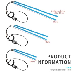 Tiras de LEDCar LED strip light - flexible - waterproof - DRL - RGB - Bluetooth control / remote - 12V - 2 pieces