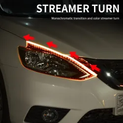 Tiras de LEDCar LED strip light - flexible - waterproof - DRL - RGB - Bluetooth control / remote - 12V - 2 pieces