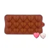 Silicone baking mould - diamond heart shaped - 8 / 15 holesBakeware